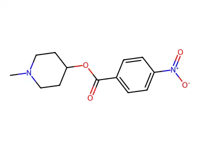 4-Piperidinol, 1-methyl-, 4-(4-nitrobenzoate) structure