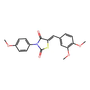 5-(3,4-Dimethoxybenzylidene)-3-(4-methoxyphenyl)-1,3-thiazolidine-2,4-dione structure