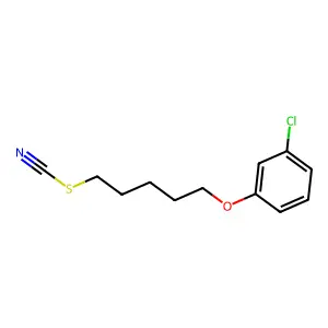 5-(3-Chlorophenoxy)pentyl thiocyanate structure