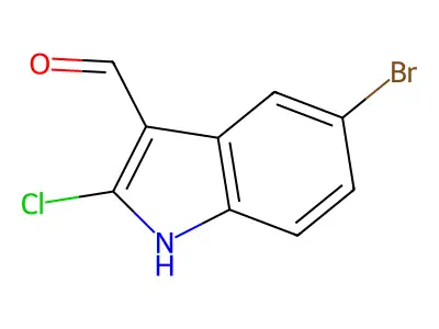 5-bromo-2-chloro-1H-indole-3-carbaldehyde structure