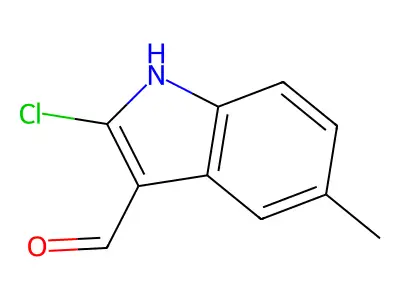 2-chloro-5-methyl-1H-indole-3-carbaldehyde structure