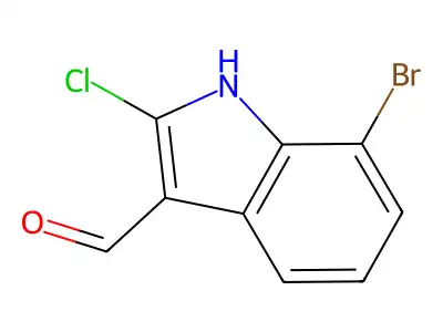 7-bromo-2-chloro-1H-indole-3-carbaldehyde structure