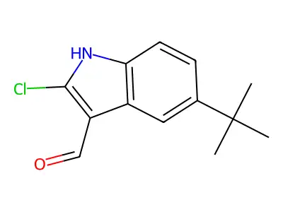 5-tert-butyl-2-chloro-1H-indole-3-carbaldehyde structure