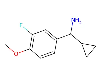 Cyclopropyl(3-fluoro-4-methoxyphenyl)methanamine structure