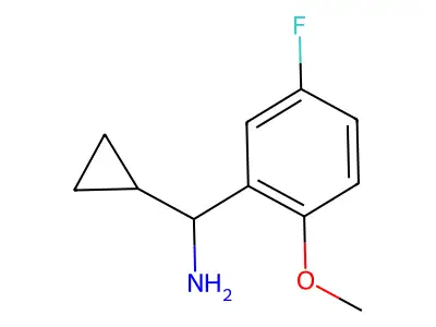 Cyclopropyl(5-fluoro-2-methoxyphenyl)methanamine structure