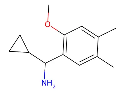 1-Cyclopropyl-1-(2-methoxy-4,5-dimethylphenyl)methanamine structure