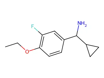 1-Cyclopropyl-1-(4-ethoxy-3-fluorophenyl)methanamine structure