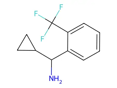 Benzenemethanamine, |A-cyclopropyl-2-(trifluoromethyl)- structure
