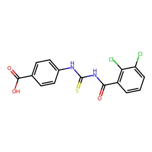 4-({[(2,3-Dichlorophenyl)carbonyl]carbamothioyl}amino)benzoic acid structure