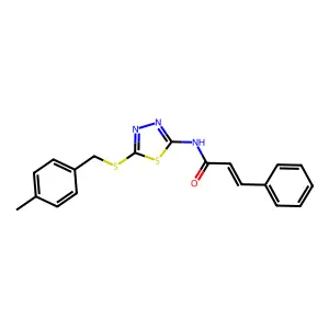 (2E)-N-{5-[(4-methylbenzyl)sulfanyl]-1,3,4-thiadiazol-2-yl}-3-phenylprop-2-enamide structure