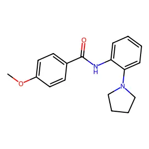 4-methoxy-N-(2-pyrrolidin-1-ylphenyl)benzamide structure