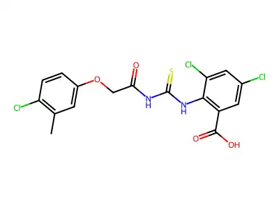 3,5-DICHLORO-2-[[[[ ACETYL]AMINO]THIOXOMETHYL]AMINO]-BENZOICACID structure
