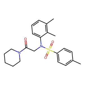 N-(2,3-dimethylphenyl)-4-methyl-N-(2-oxo-2-piperidin-1-ylethyl)benzenesulfonamide structure