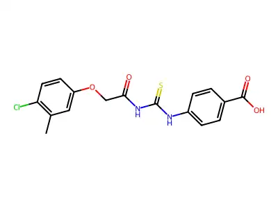 4-[[2-(4-Chloro-3-methylphenoxy)acetyl]carbamothioylamino]benzoic acid structure