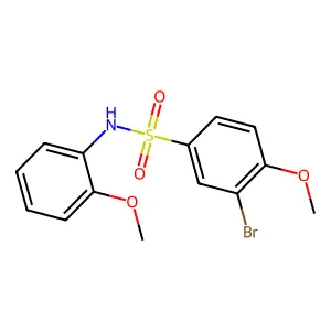 3-bromo-4-methoxy-N-(2-methoxyphenyl)benzenesulfonamide structure