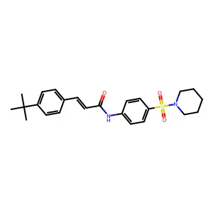 (E)-3-(4-tert-butylphenyl)-N-(4-piperidin-1-ylsulfonylphenyl)prop-2-enamide structure