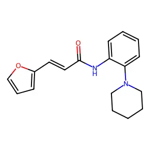 (E)-3-(furan-2-yl)-N-(2-piperidin-1-ylphenyl)prop-2-enamide structure