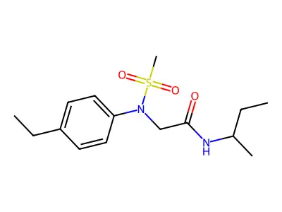 N-butan-2-yl-2-(4-ethyl-N-methylsulfonylanilino)acetamide structure