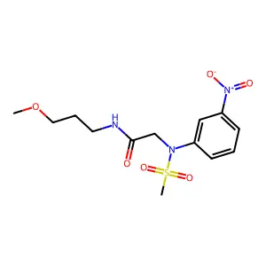 N-(3-methoxypropyl)-2-(N-methylsulfonyl-3-nitroanilino)acetamide structure