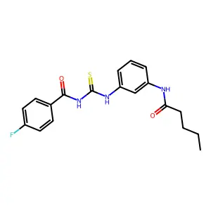 4-fluoro-N-[[3-(pentanoylamino)phenyl]carbamothioyl]benzamide structure