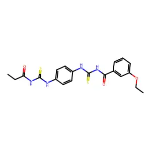 3-ethoxy-N-[[4-(propanoylcarbamothioylamino)phenyl]carbamothioyl]benzamide structure