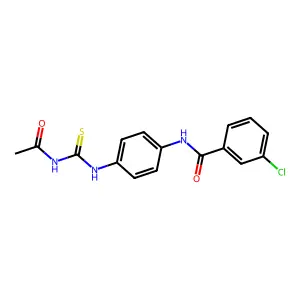 N-[4-(acetylcarbamothioylamino)phenyl]-3-chlorobenzamide structure