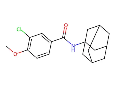 N-(1-adamantyl)-3-chloro-4-methoxybenzamide structure
