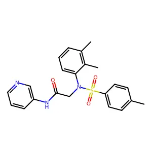 2-(2,3-dimethyl-N-(4-methylphenyl)sulfonylanilino)-N-pyridin-3-ylacetamide structure