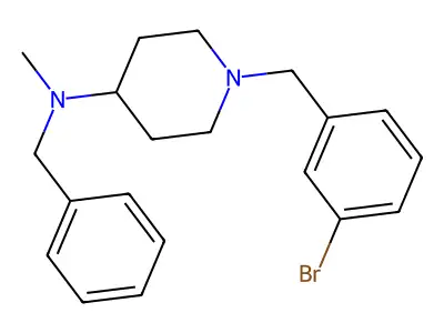 N-benzyl-1-[(3-bromophenyl)methyl]-N-methylpiperidin-4-amine structure
