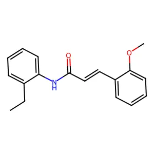 (2E)-N-(2-ethylphenyl)-3-(2-methoxyphenyl)prop-2-enamide structure