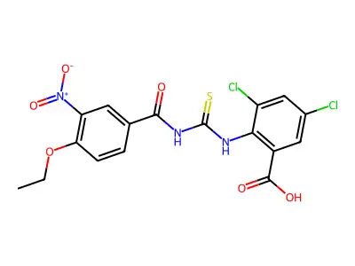 3,5-DICHLORO-2-[[[ AMINO]THIOXOMETHYL]AMINO]-BENZOICACID structure