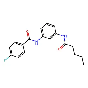 4-fluoro-N-[3-(pentanoylamino)phenyl]benzamide structure