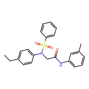 2-[N-(benzenesulfonyl)-4-ethylanilino]-N-(3-methylphenyl)acetamide structure