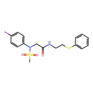 2-(4-iodo-N-methylsulfonylanilino)-N-(2-phenylsulfanylethyl)acetamide structure