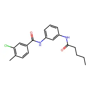 3-chloro-4-methyl-N-[3-(pentanoylamino)phenyl]benzamide structure