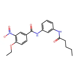 4-ethoxy-3-nitro-N-[3-(pentanoylamino)phenyl]benzamide structure