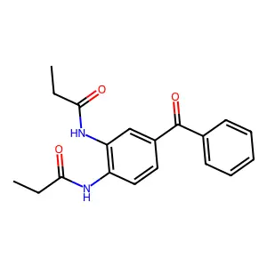 N-[4-benzoyl-2-(propanoylamino)phenyl]propanamide structure