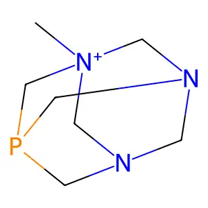 1-Methyl-1lambda(5),3,5-triaza-7-phosphatricyclo(3.3.1.1(3,7))decane structure