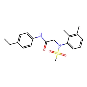 2-(2,3-dimethyl-N-methylsulfonylanilino)-N-(4-ethylphenyl)acetamide structure