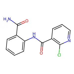 N-(2-Carbamoyl-phenyl)-2-chloro-nicotinamide structure