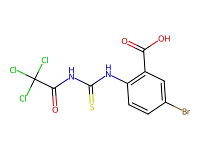 5-Bromo-2-[(2,2,2-trichloroacetyl)carbamothioylamino]benzoic acid structure