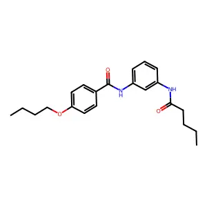 4-butoxy-N-[3-(pentanoylamino)phenyl]benzamide structure