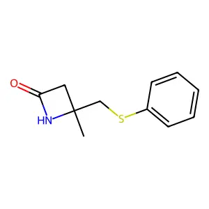 4-Methyl-4-(phenylsulfanylmethyl)azetidin-2-one structure