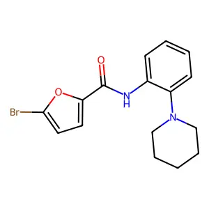 5-bromo-N-(2-piperidin-1-ylphenyl)furan-2-carboxamide structure