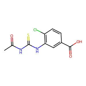 3-{[(Acetylamino)carbonothioyl]amino}-4-chlorobenzoic acid structure
