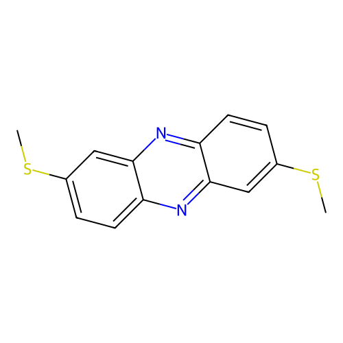 2,7-Bis(methylsulfanyl)phenazine structure