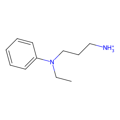 3-(N-ethylanilino)propylazanium structure