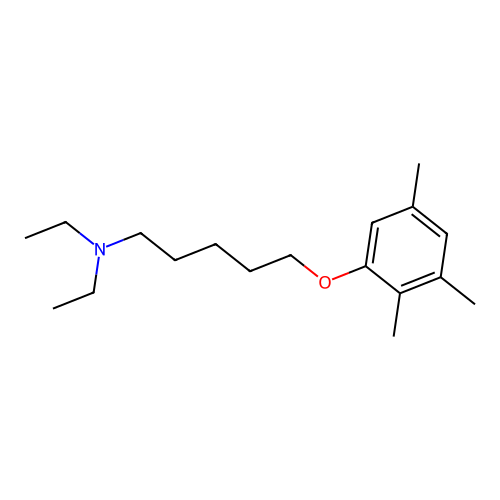 N,N-diethyl-5-(2,3,5-trimethylphenoxy)pentan-1-amine structure