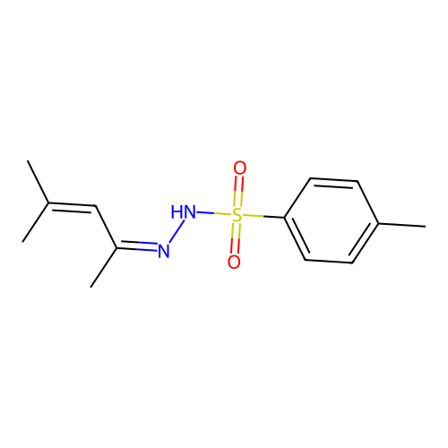 Mesityl oxide tosylhydrazone structure