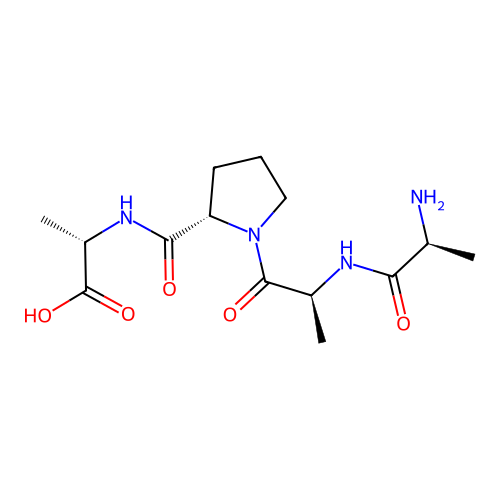 L-Alanyl-L-alanyl-L-prolyl-L-alanine structure